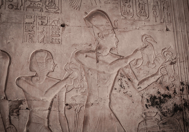 SCULPTURE SUR PIERRE ANCIENNE D'ÉGYPTE